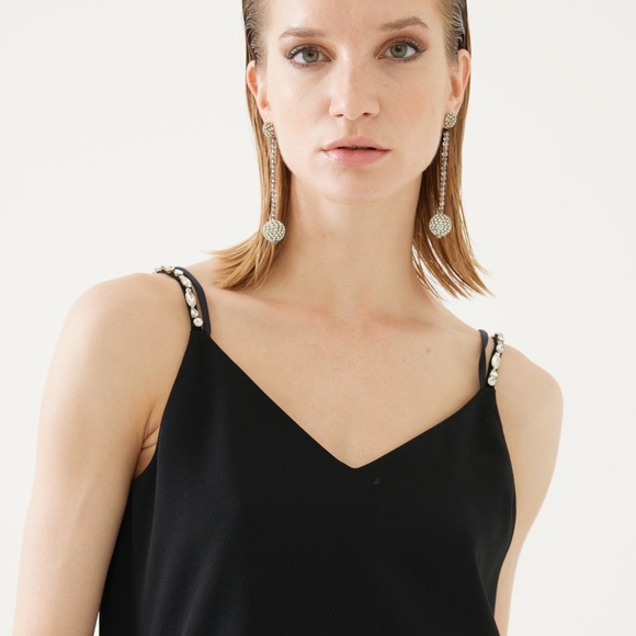 Anthropologie Tops - Anthropologie top with crystal beading on the straps. Made in Turkey. Size 4